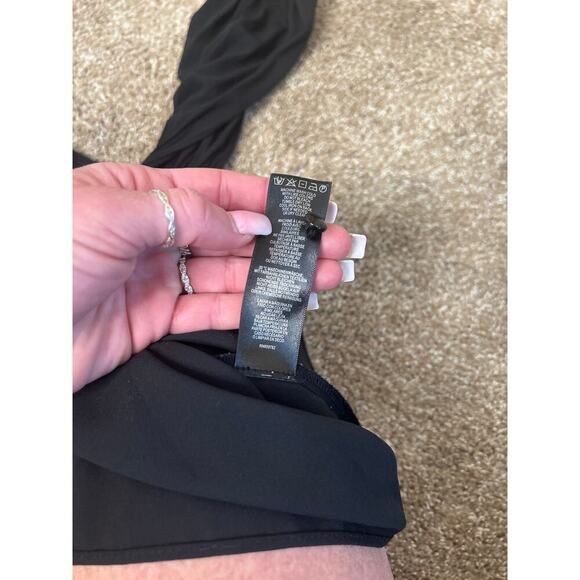 Adrianna Papell women's top blouse accordion lightweight black SM keyhole back - Picture 6 of 7